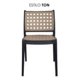 thumbnail image 5 of JAUZ IMPROVEMENT 4pz Silla Minimalista Color Arena Moderna Ton con Base Oscura Ideal Parar Exteriores y Interiores (A2328), 5 of 5