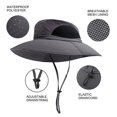 thumbnail image 2 of Outdoor Women Men Hiking Fishing Wide Brim Boonie Bucket Cap Hunting Sun Hat, 2 of 5
