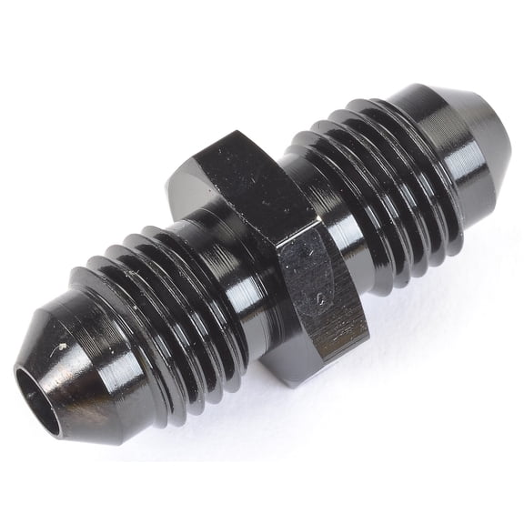 JEGS AN to AN Straight Union Fitting [-4 AN to -4 AN, Black]