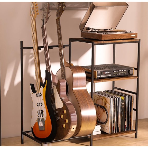 Soporte de guitarra Arbcoler para múltiples guitarras acústicas con estante