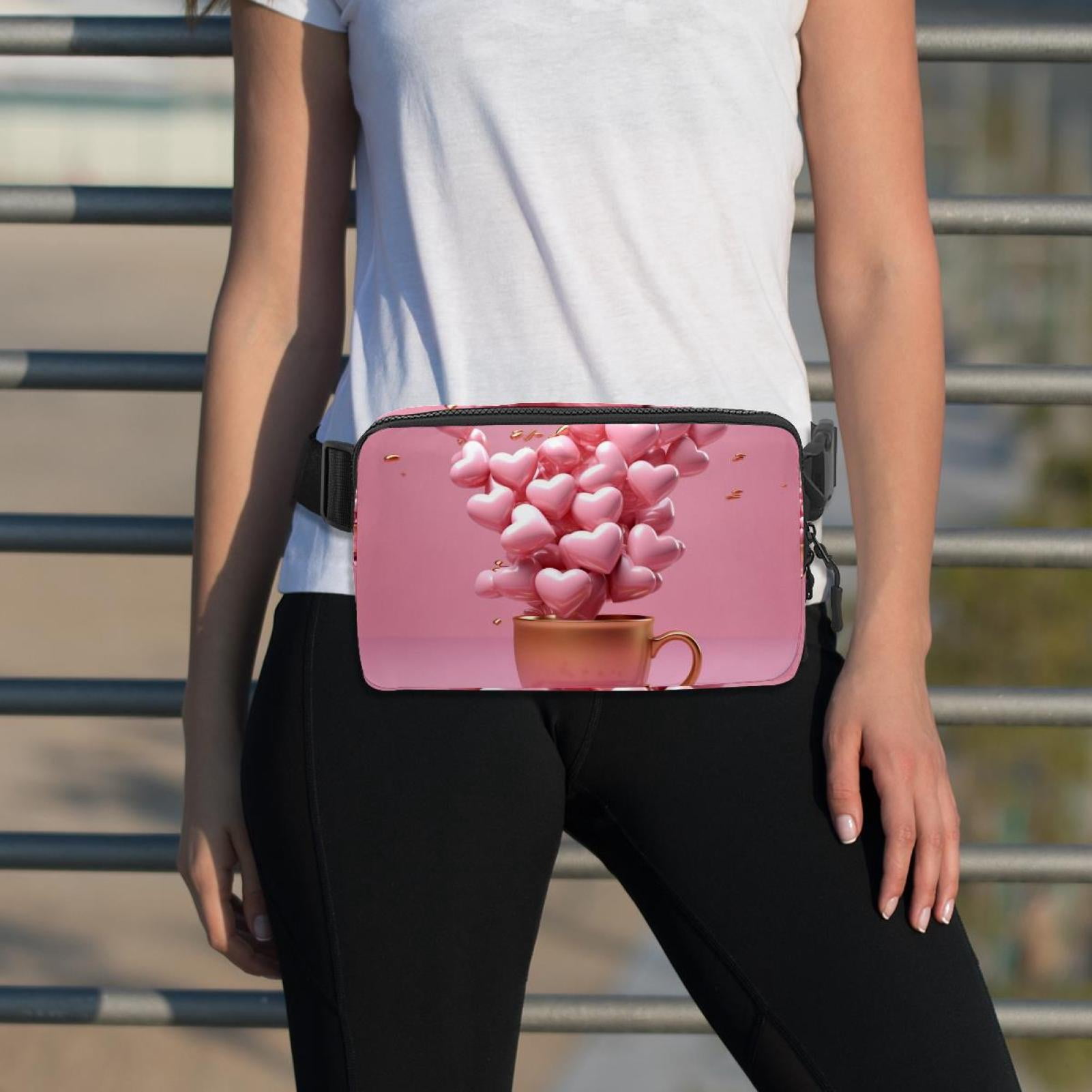 Valentine's Day Lightweight Adjustable Belt Bag with Extension Strap - Unisex Running Waist Bag