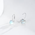 thumbnail image 5 of Midir&Etain Heart Moonstone Earring 925 Sterling Silver Moonstone Leverback Earrings Heart Jewelry Gift Valentine's Day Christmas for Women, 5 of 7