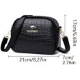 thumbnail image 3 of Bolsos de mano de piel sintética de cocodrilo de calidad con bolsillos y cremallera de 3 capas para mujer, bolsos de hombro tipo bandolera, bolso ligero de lujo para mujer, 3 of 6