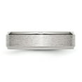 thumbnail image 3 of Chisel Stainless Steel Polished with Satin Center 6mm Ridged Edge Band, 3 of 7