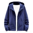 thumbnail image 2 of HaiMao Mens Lightweight Jacket Clearance Windbreaker Casual Zip Up Jackets with Hood Mens Navy L(L), 2 of 7