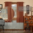 thumbnail image 7 of VHC Brands Check Cotton Primitive Curtains Rod Pocket Tie Back(s) Panel Pair, Burgundy Red, 7 of 7