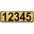 thumbnail image 2 of Curb-N-Sign Reflective 911 Address Sign for Mailbox, Single/Double Sided, Solid Aluminum, Custom and Pre-Drilled signs Horizontal/Vertical, 5 Year Warranty (Single Sided (Horizontal, Gold), 2 of 9