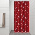 thumbnail image 2 of Red Christmas Deer Pattern Shower Curtain 36"x72" ,Bathroom Decorative Shower Curtains Set with 12 Hooks,Modern Waterproof Washable Shower Curtain, 2 of 6
