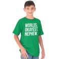 thumbnail image 5 of Worlds Okayest Nephew Aunt Uncle Joke Boys Kids T Shirt Tees Tops Teen Brisco Brands L, 5 of 5