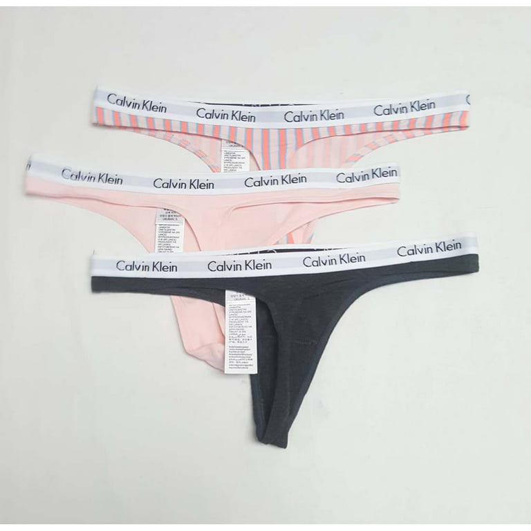 Calvin Klein Logo Assorted Thongs 3, Pack 816, Small of