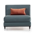 thumbnail image 5 of Michael Amini La Francaise Armless Velvet Accent Chair - Azure/Black, 5 of 12