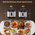 thumbnail image 3 of Roomisland 6QT Electric Pressure Cooker, 16-in-1 Stainless Steel Multi Cooker with 12 Preset Programs, Multi- Non-Stick Pot for Slow Cook,Steam, Canning,  Dishwasher Safe, 3 of 8