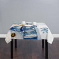 thumbnail image 2 of Christmas Snowman Square/Round Tablecloths 52x52,Blue Winter Snowflakes Watercolor Table Cloth Table Cover Indoor/Outdoor Tabletop Decor for Wedding Holiday Party Dinner Baby Shower, 2 of 7