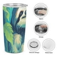 thumbnail image 6 of Sloth Tumbler with Lids And Straws Insulated Cup Reusable Stainless Steel Water Bottle Travel Mug, 6 of 8