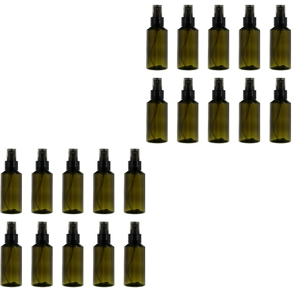 2 Pack Spray Bottle Sprayer Clear Bottles for Essential Oils Travel Green