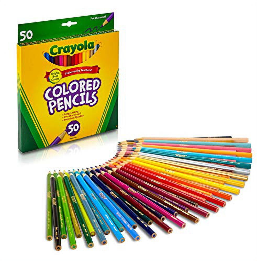 Crayola Colored Pencils, Assorted Colors, 50 Count