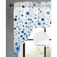 thumbnail image 3 of Blue Polka Dot Kitchen Curtains Swag Valance for Windows/Bathroom/Cafe, Modern Art Abstract Watercolor Dot Rod Pocket Drape Panel Swag Curtain Valance for Bedroom/Living Room 55''x36'', 3 of 6