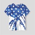 thumbnail image 5 of PatPat Independence Day Family Matching Cotton Star Print Spliced Colorful Mesh Cami Dresses and T-shirts Sets, 5 of 10