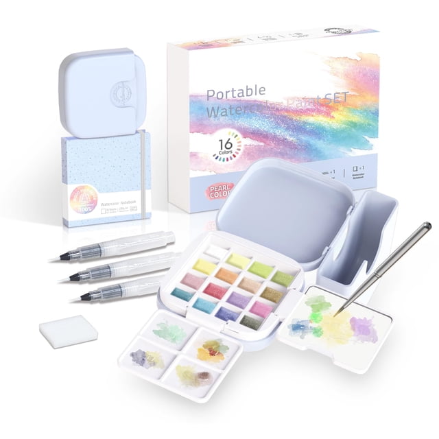 Set de pintura acuarela Xipan de 16 colores, kit de viaje