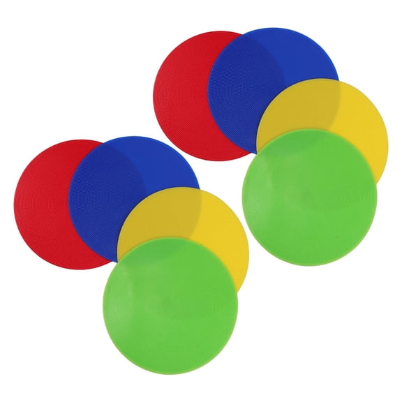 TEHAUX 8Pcs Non Slip Spot Floor Dots Assorted Color for Football Soccer Agility Training Use