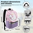 thumbnail image 7 of Psesaysky Cute Llama Rainbow Backpack for Boys and Girls Middle Elementary School Bag 17 Inch Lightweight Large Capacity Bookpack Back to School Gifts, 7 of 7