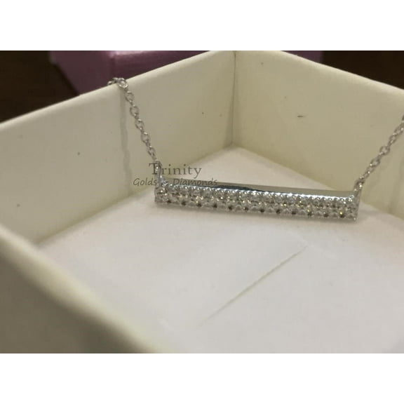 Pave Diamond Necklaceï¼ŒMinimalist Necklaceï¼ŒIrregular Arrangement Diamond Necklace,925 Sterling Silver Necklaceï¼ŒDainty Necklace, Bar Necklace