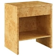 thumbnail image 6 of Hudson 1-Drawer Burl Wood Nightstand With Shelf, 6 of 10