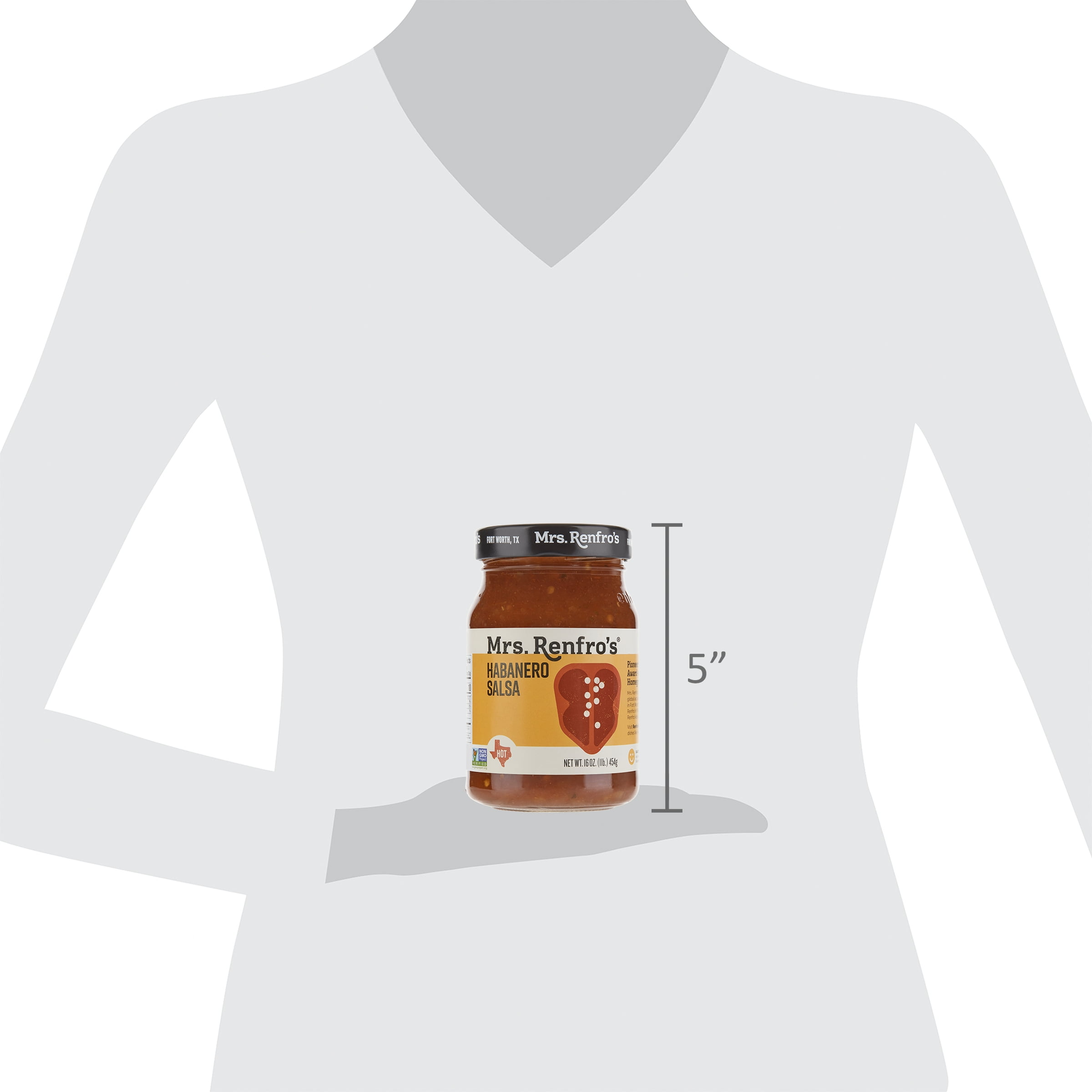 (3 pack) Mrs. Renfro's Habanero Salsa, 16 oz