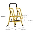 thumbnail image 2 of Beuway 2 Step Ladder with Handrails,38.97" Foldable Step Stool for Adults(Yellow), 2 of 7