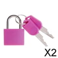 thumbnail image 1 of Colaxi 2xMini Steel Padlock Suitcase Daily Travel Padlock with 2 Keys Pink 2 Pcs, 1 of 8