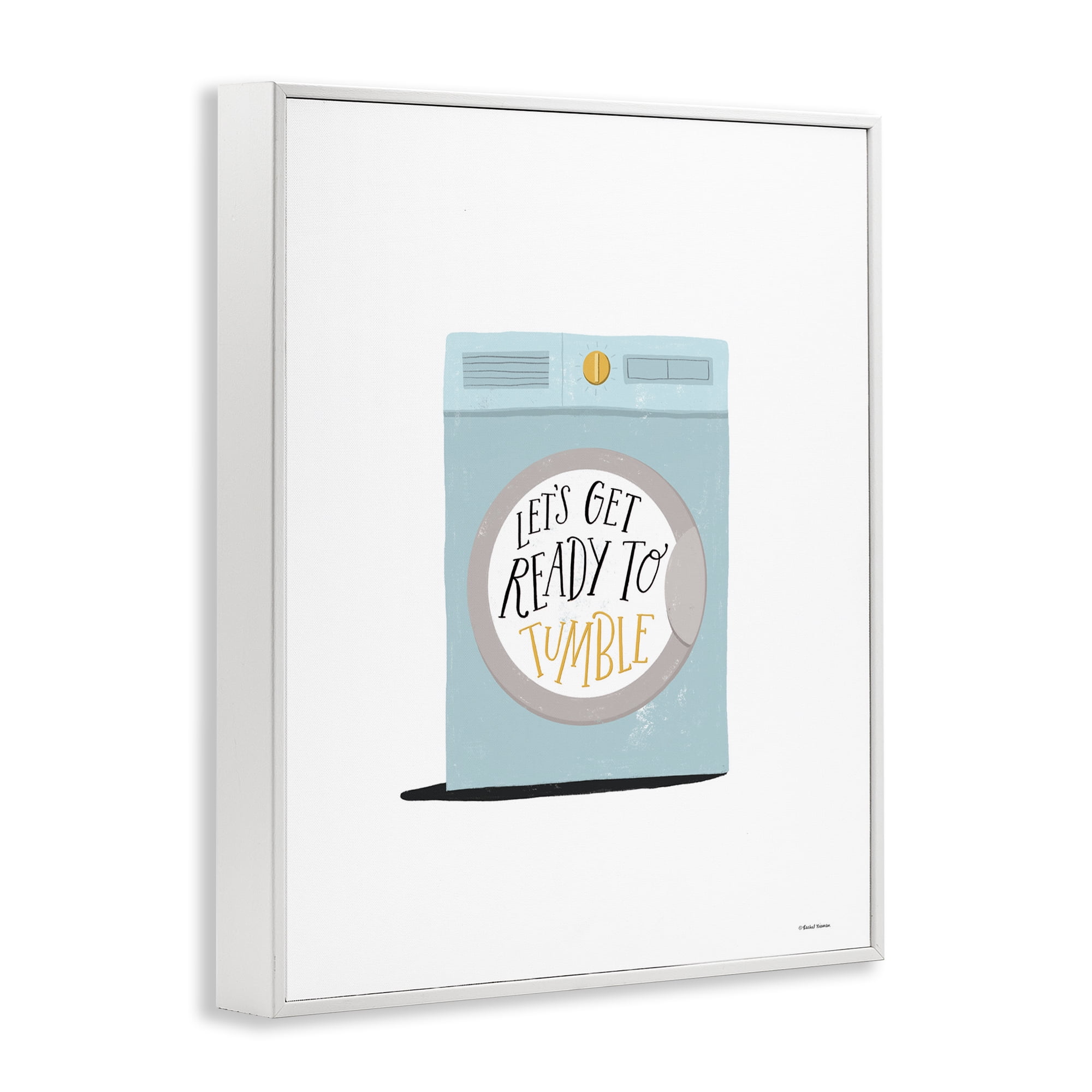 Stupell Industries Ready to Tumble Laundry Typography Painting White Framed Art Print Wall Art, 24 x 30