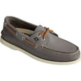 thumbnail image 1 of Men's Sperry Top-Sider Authentic Original 2-Eye Whisper Boat Shoe Grey Soft Leather 9 M, 1 of 6