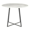 thumbnail image 2 of Cosmo Contemporary Dining Table in Black Metal and White Marble Top by LumiSource, 2 of 8