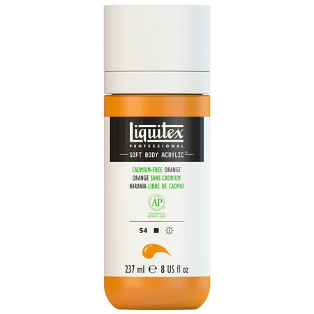 UPC: 0887452998655 | Liquitex Professional Soft Body Acrylic Color 8 oz. Bottle Cadmium-Free Orange