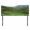 thumbnail image 3 of Balinese Headboard, Terraced Rice Paddies in Hillside Tropical Valley Farming Life Agriculture Theme, Upholstered Decorative Metal Bed Headboard with Memory Foam, Full Size, Green, by Ambesonne, 3 of 4