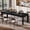 Black, variant on Finmind 78.74-inch Long Solid Wood Dining Table for 6-8, Farmhouse Kitchen Table with Simple yet Sturdy Legs, for Kitchen, Living Room, Brown
