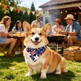 thumbnail image 4 of Patriotic Decorations - Pet Bandana,Red White and Blue Star Stripe Triangle Scarf,Festive Printed Bib for 250th Anniversary,Memory Day,Independence Day,24.8x16.93 Inch, 4 of 7