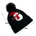 thumbnail image 3 of YESIMOLA Toddler Beanie Christmas Knitted Hat for Baby Cute Snowman Pattern Baby Santa Hat Xmas Knit Hat Soft Warm Kids Beanie Knit Hat Baby Santa Hat for Children, 3 of 4
