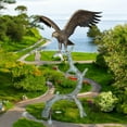 thumbnail image 5 of Nifao Large Eagle standing on tree with his fish prey Bronze Statue – Garden Outdoor Decor Sculpture, 60"L x 40"W x 75"H, 5 of 12