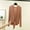 Khaki, variant on Women's Fashion Long Sleeved V Neck Spring Summer Modal Cardigan, Halter Vest Two Piece Top Set White XL(XL)