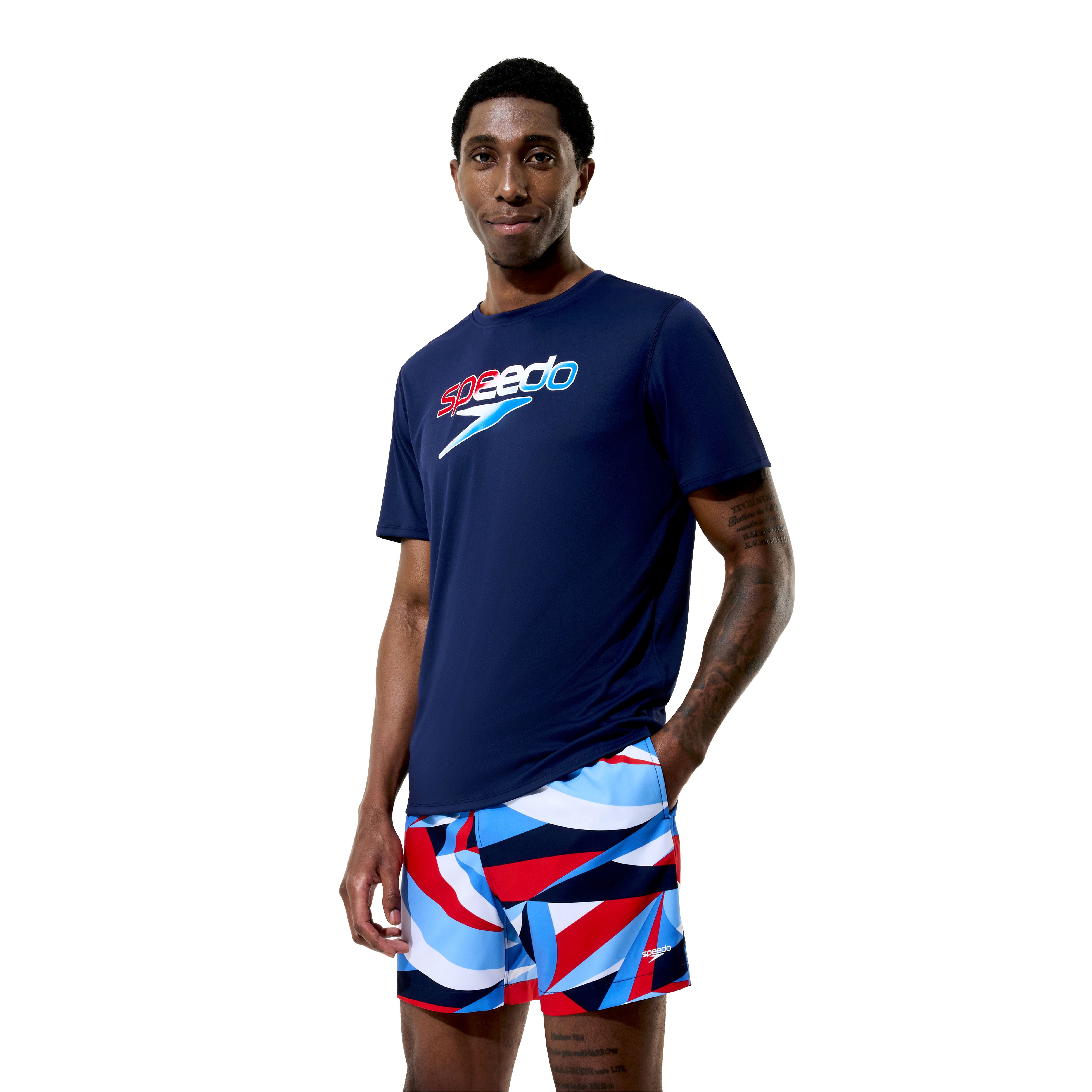 Speedo Men's Short Sleeve Swim Shirt, Sizes S-XXL