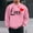 Pink, variant on NTACZA Novelty Funny Shirts Mens Crew Neck Valentines Day Black Sweatshirt Holiday Heart Long Sleeve Mens Graphic Tees L