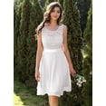 thumbnail image 2 of Dressystar Women Short Floral Lace Bridesmaid Dress Female Knee-Length Swing Party Dress, 2 of 10