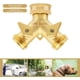 thumbnail image 5 of Divisor de manguera de jardín Apuakthei de 2 vías - Divisor de manguera de latón macizo resistente en Y, divisor de grifo de manguera, conectores de adaptador de manguera de latón de 3/4 "Válvula de, 5 of 6