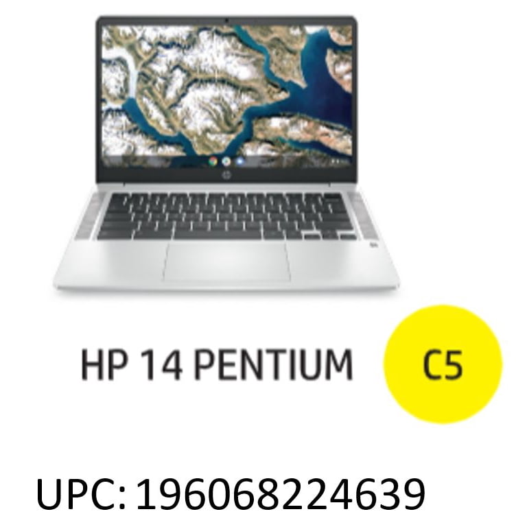 HP Chromebook 14 FHD Laptop, Intel Pentium Silver N5000, 4GB RAM, 64GB HD,  Chrome OS, Silver, 14a-na0031wm