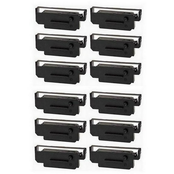 PrinterDash Compatible Replacement for Citizen iDP-3560/iDP-3570/iDP-3580/iDP-562 Black/Red P.O.S. Printer Ribbons (12/PK) (CIN011110RB_12PK)