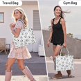 thumbnail image 6 of Large Capacity Tote Bag,Gray Soccer Balls Pattern Handbag Fashion Luxury Tote Bag,15.7"x13"x 5.1" Inches,Laptop Compatible, 6 of 6