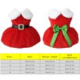 thumbnail image 5 of Dog Christmas Costume Puppy Dress, Santa Claus Pet Clothes Velvet Skirt Thermal Shirt Winter Coat Xmas Holiday Apparel Cute Girl Clothing Red Dresses(XL), 5 of 10