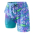 thumbnail image 4 of Womens Swim Shorts with Compresssion Liner 2026 Summer Casual Elastic Waist Leopard Print Board Shorts with Pockets Beachwear, 4 of 4