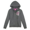 Hard Candy Juniors Zip Front Screen Printed Hoodie